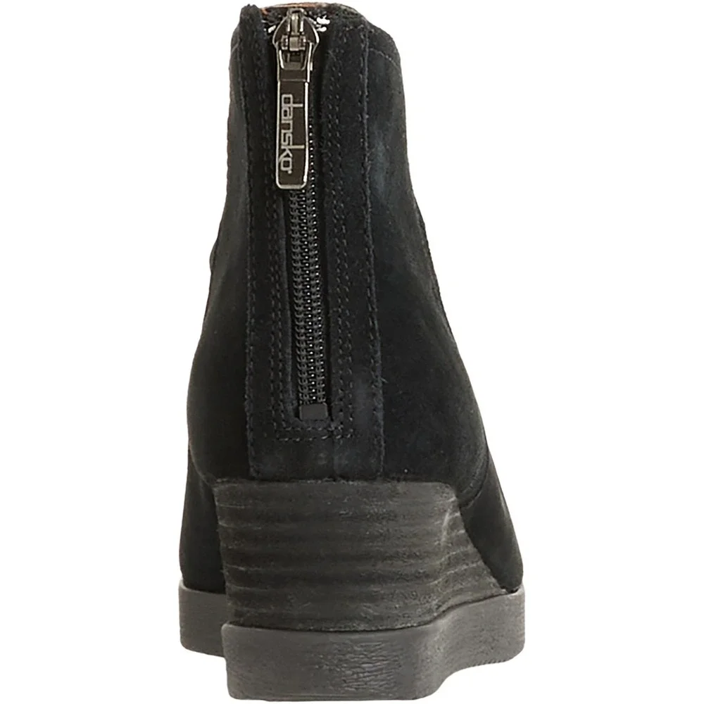 NEW‎ Dansko Women Boots  41 US 10 -10.5 Stephanie  Wedge Waterproof Suede  Black - Picture 4 of 6